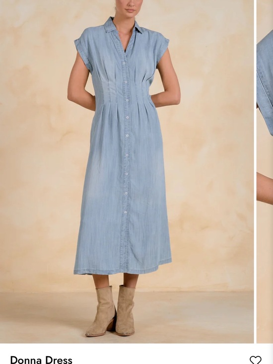Elan Dresses & Skirts - Elan Light Blue Chambray Button-Front Maxi Dress